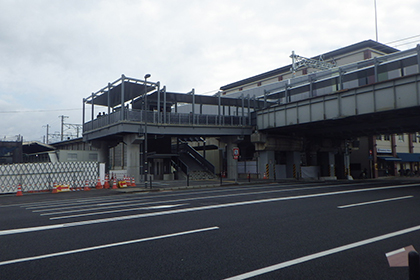 JR新駅周辺整備　歩道橋新設工事